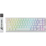Image of ATTACK SHARK X68 HE White Contours magnetic switch gaming keyboard in a clean white finish