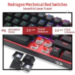 Redragon K617 Fizz 60% RGB Red Switches (Black) - Image 3