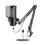 M8 USB Gaming Condenser Microphone Black for streaming and gaming