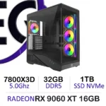 Ryzen 7 7800X3D RX 9060 XT Gaming PC with 32GB DDR5 and 1TB NVMe SSD