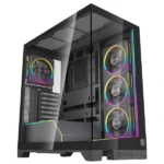 SG NV7 V2 5 FAN ARGB Case black gaming PC case with RGB fans airflow
