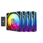 SG SG61-4FB ARGB 120mm PWM RGB fans with infinity mirror design