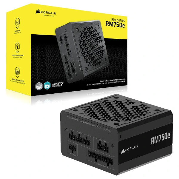 Corsair RM750e Gold Noir 2025 750W modular power supply