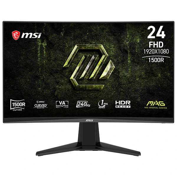 MSI MAG 245C X24 23.6 inch curved gaming monitor with 240Hz refresh rate and 1ms response time.