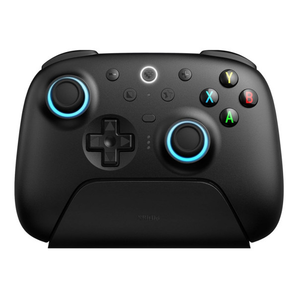 8BitDo Ultimate 2 Wireless controller in black, featuring ergonomic design and responsive buttons.