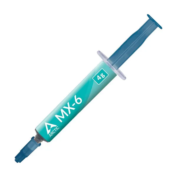 Arctic MX-6 (4 grammes) thermal paste tube for PC CPU and GPU cooling.