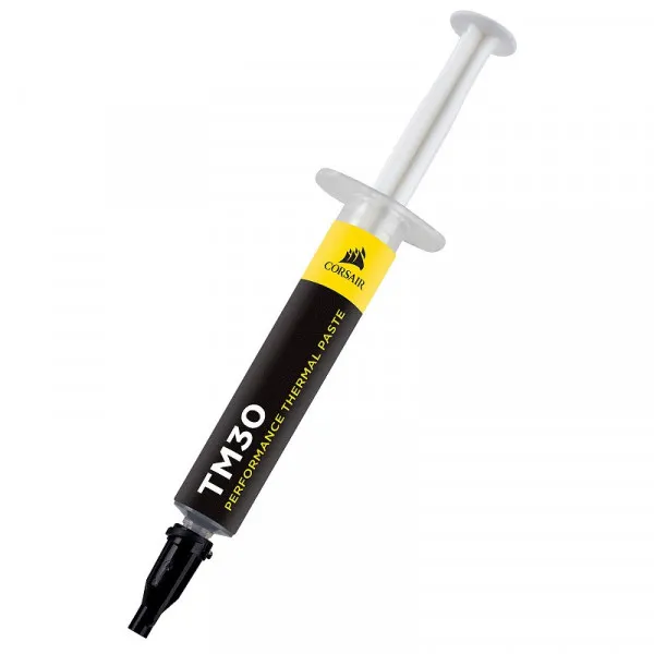Corsair TM30 3-gram tube of high-performance thermal paste for CPU and GPU cooling in a gaming PC.
