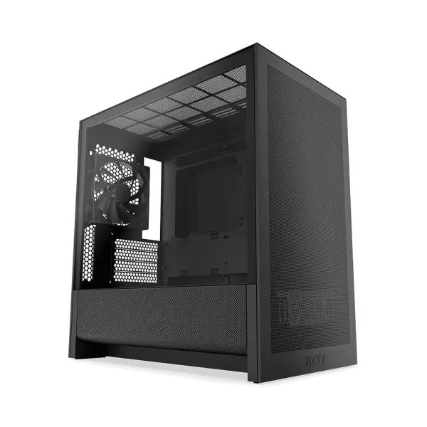 NZXT H3 Flow (2025) Black mid-tower ATX PC case with perforated front panel.