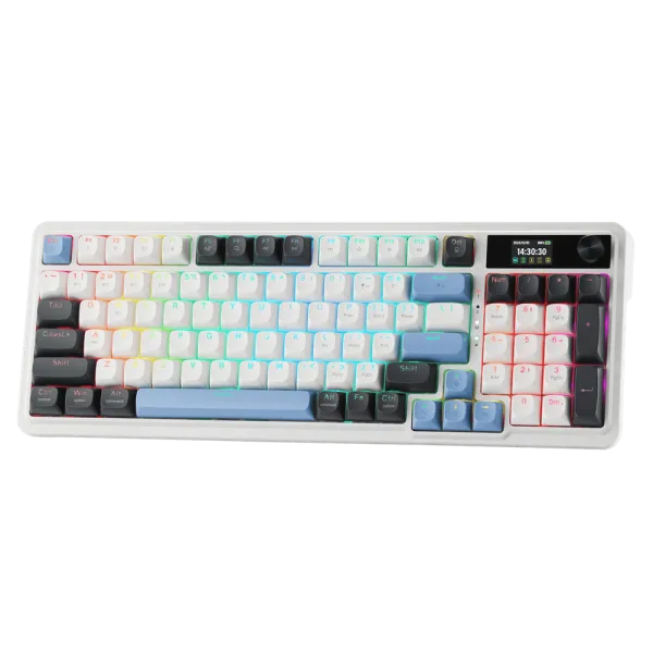 Redragon K728 Antonium Pro Wireless Mechanical Keyboard Polar Blue front view