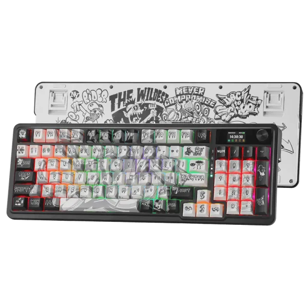 Redragon Galatin PRO K719 Wireless (Street Graffiti) mechanical gaming keyboard with RGB lighting.