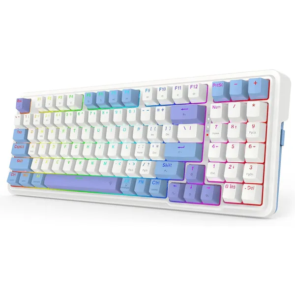 Redragon K664WBP Gloria PRO 60% Wireless RGB mechanical keyboard with RGB lighting.